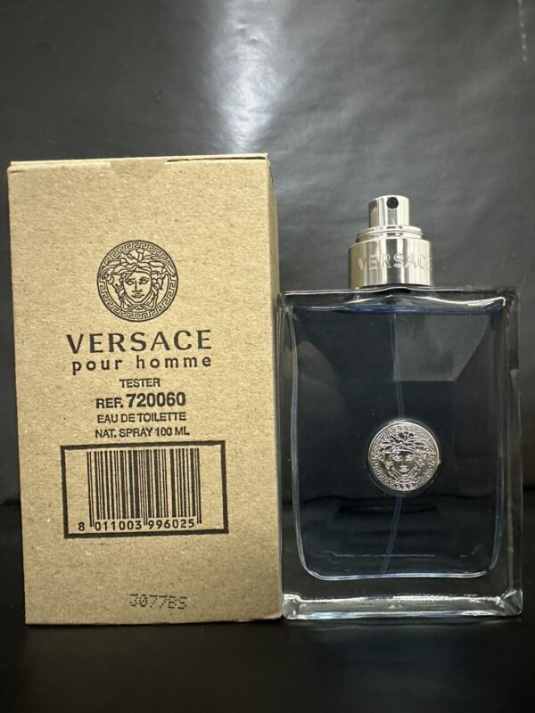 Versace Pour Homme Eau De Toilette for Men 100ml Tester (no cap) with box - Image 2