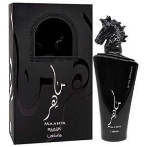 Maahir Black Edition by Lattafa Eau De Parfum Spray 3.4 oz/ 100ml for men and women